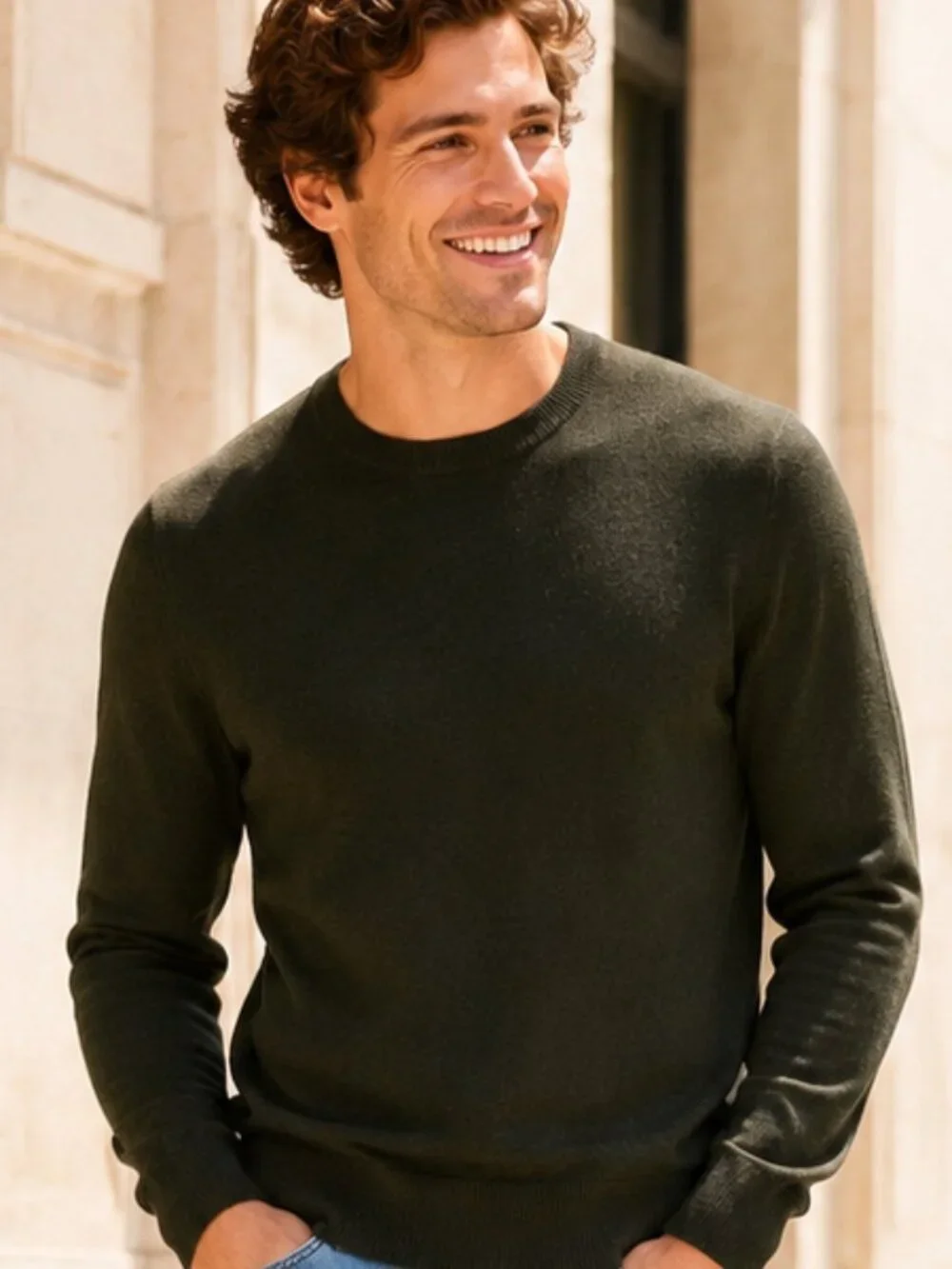 Banana Republic Baruffa Extra-Fine Merino Wool Crewneck Sweater L